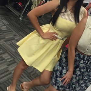 Yellow dress with lace size small